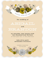 Antique Bouquet Wedding Invitations