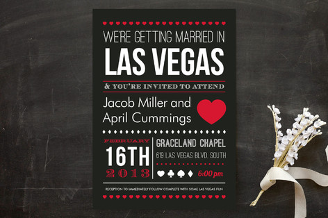 Vegas Type Wedding Invitations