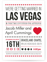 Vegas Type Wedding Invitations