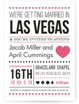 Vegas Type Wedding Invitations