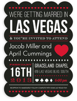 Vegas Type Wedding Invitations