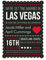 Vegas Type Wedding Invitations