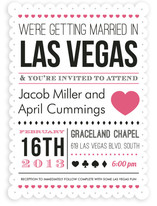 Vegas Type Wedding Invitations