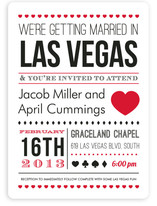 Vegas Type Wedding Invitations