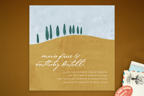 Tuscan Hill Wedding Invitations