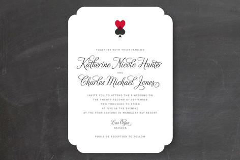 Hearts and Spades Wedding Invitations