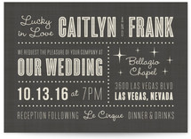 Lucky in Love Wedding Invitations
