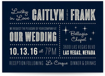 Lucky in Love Wedding Invitations