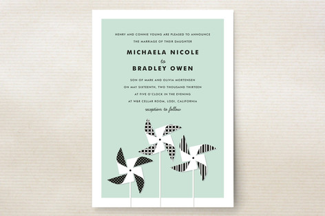Pinwheels Wedding Invitations