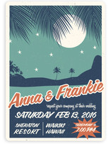 Retro Hawaii Wedding Invitations