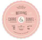 Vintage Ampersand Wedding Invitations