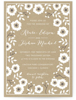 Kraft Florals Wedding Invitations
