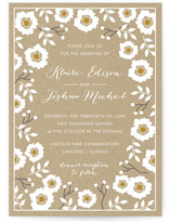Kraft Florals Wedding Invitations