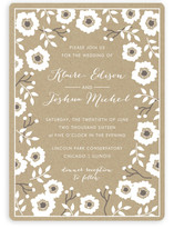 Kraft Florals Wedding Invitations