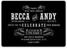 Antique Chalkboard Wedding Invitations