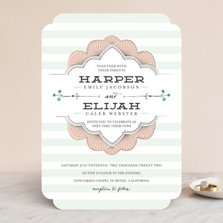 Striped Sweet Nothings Wedding Invitations