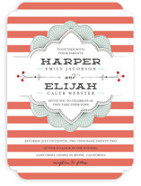 Striped Sweet Nothings Wedding Invitations