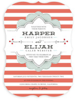 Striped Sweet Nothings Wedding Invitations
