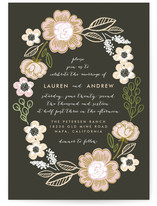 Botanical Wreath Wedding Invitations