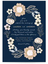 Botanical Wreath Wedding Invitations