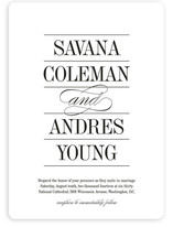 Classically Stacked Wedding Invitations