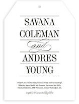 Classically Stacked Wedding Invitations