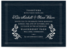 Vintage Stitch Wedding Invitations