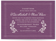 Vintage Stitch Wedding Invitations