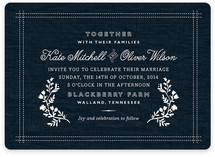 Vintage Stitch Wedding Invitations