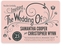 Vintage Blush Wedding Invitations