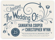 Vintage Blush Wedding Invitations