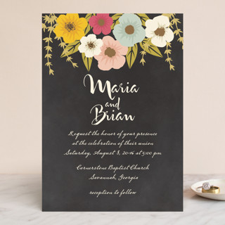 Plentiful Blossoms Wedding Invitations