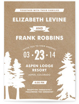 Winter Lodge Wedding Invitations