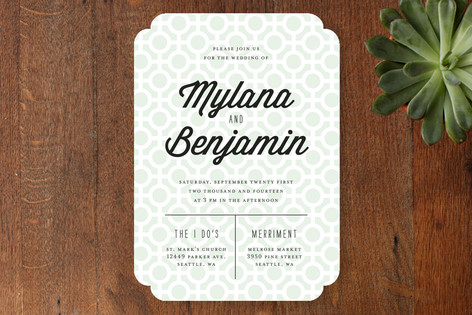 Mod Dots Wedding Invitations
