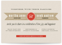 Kraft Label Wedding Invitations