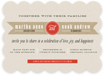 Kraft Label Wedding Invitations