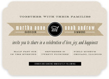 Kraft Label Wedding Invitations