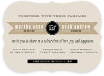 Kraft Label Wedding Invitations