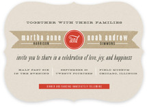 Kraft Label Wedding Invitations