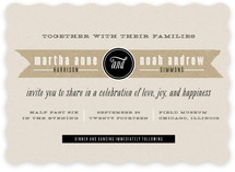 Kraft Label Wedding Invitations