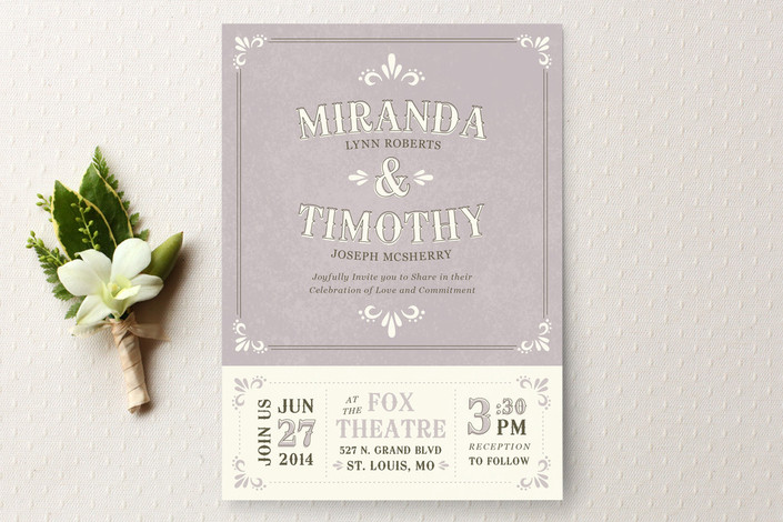 Свадебные приглашения Marquee