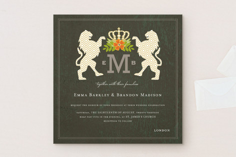 Royal Monogram Wedding Invitations