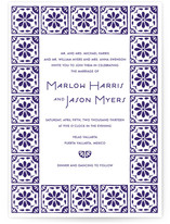 Block Printed Tile Wedding Invitations