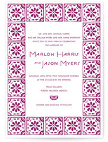 Block Printed Tile Wedding Invitations