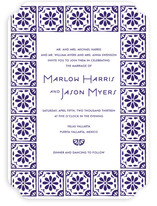 Block Printed Tile Wedding Invitations