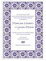 Block Printed Tile Wedding Invitations