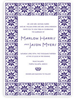 Block Printed Tile Wedding Invitations