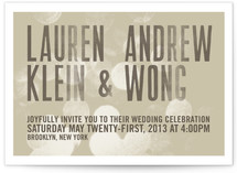 Bokeh Bride Wedding Invitations