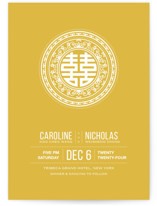 Double Happiness Seal Wedding Invitations