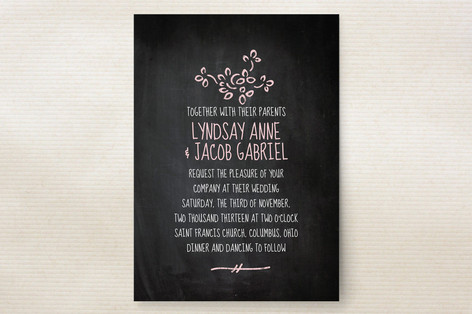 Dusty Chalkboard Wedding Invitations